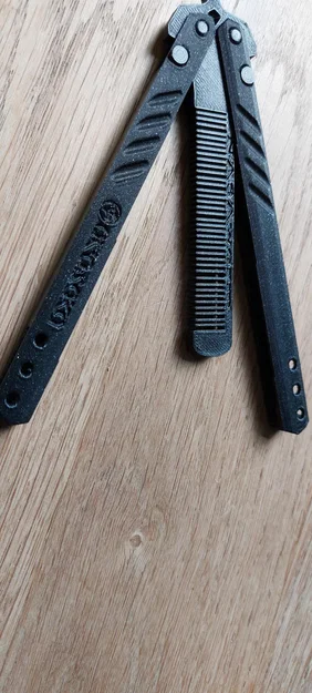 Lược xếp Balisong Cyberpunk Arasaka - Đồ chơi tập xoay độc đáo - Image 2