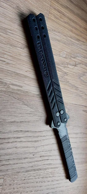 Lược xếp Balisong Cyberpunk Arasaka - Đồ chơi tập xoay độc đáo - Image 3