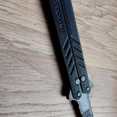 Lược xếp Balisong Cyberpunk Arasaka - Đồ chơi tập xoay độc đáo