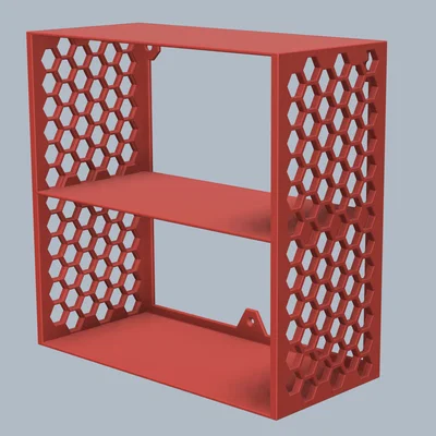 Kệ lưu trữ 3 tầng thiết kế tổ ong 320mm HSW in 3D