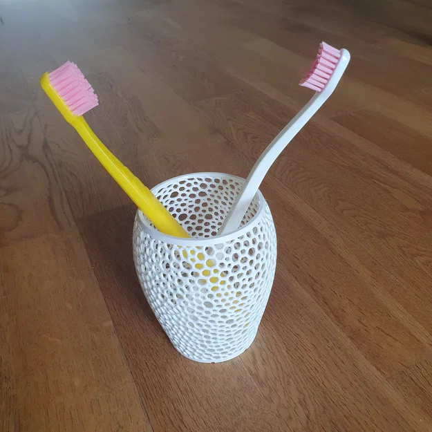 Cốc cắm bàn chải Voronoi 3D: Thiết kế thoát nước thông minh - Image 3