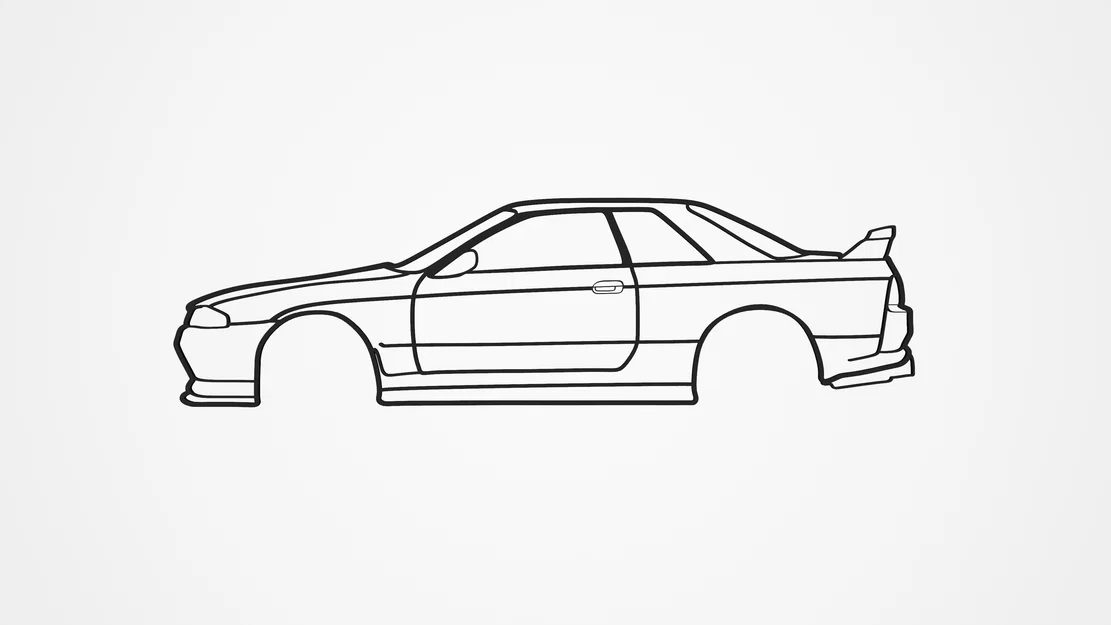 Tranh treo tường Silhouette Nissan Skyline R32 - Image 1