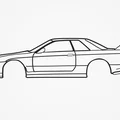 Tranh treo tường Silhouette Nissan Skyline R32 - Thumbnail 1