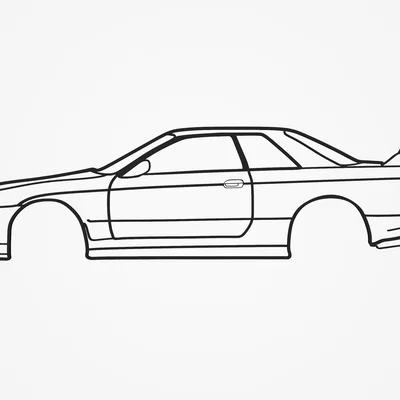 Tranh treo tường Silhouette Nissan Skyline R32