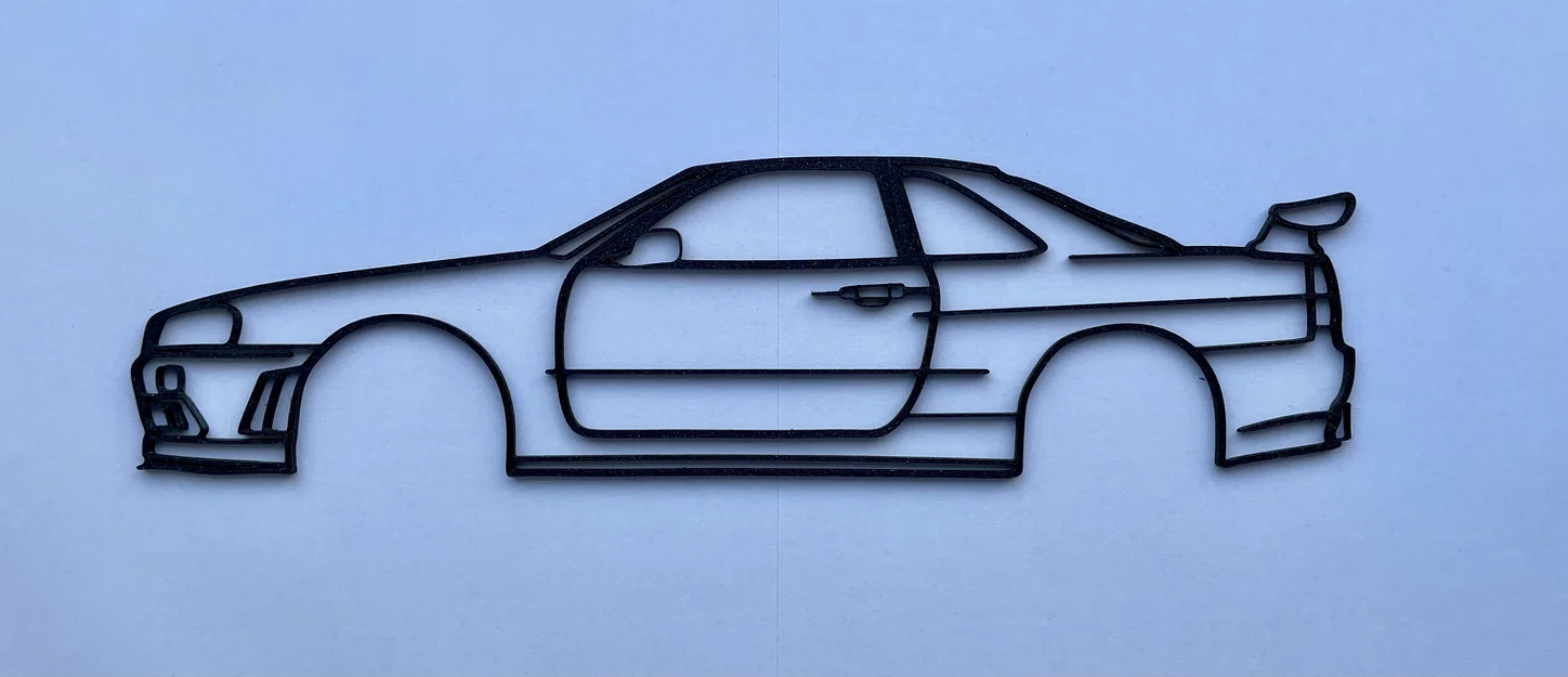 Tranh treo tường Silhouette Nissan Skyline R34 - Image 2