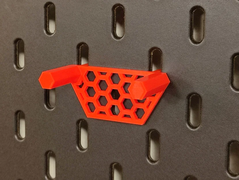 Kẹp đồ hex tổ ong cho Ikea Skadis: treo kìm/kéo/đủ thứ, không cần support - Image 3