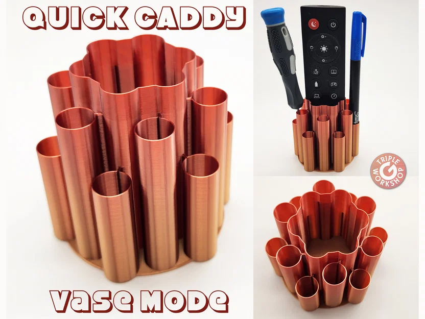 Quick Caddy - Khay Đựng Đồ Đa Năng (Vase Mode) In 3D Siêu Nhanh - Image 1