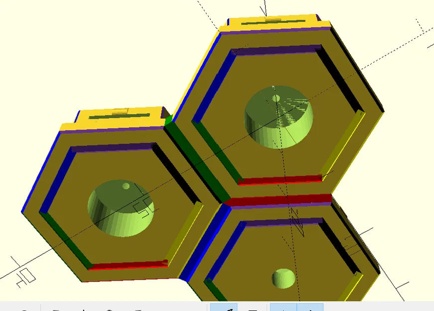 HSW Countersink tuỳ chỉnh kích thước bằng OpenSCAD (Honeycomb Storage Wall) - Image 1