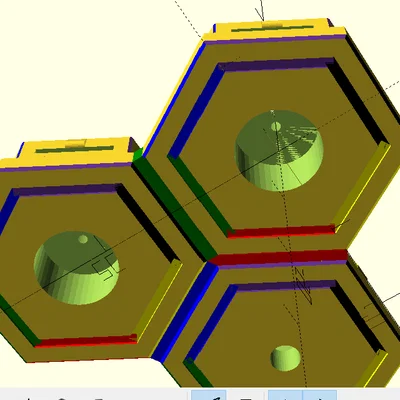 HSW Countersink tuỳ chỉnh kích thước bằng OpenSCAD (Honeycomb Storage Wall)