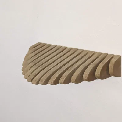 Kệ Treo Tường Nổi Dạng Cong In Phẳng (Flat Print Contoured Floating Shelf)