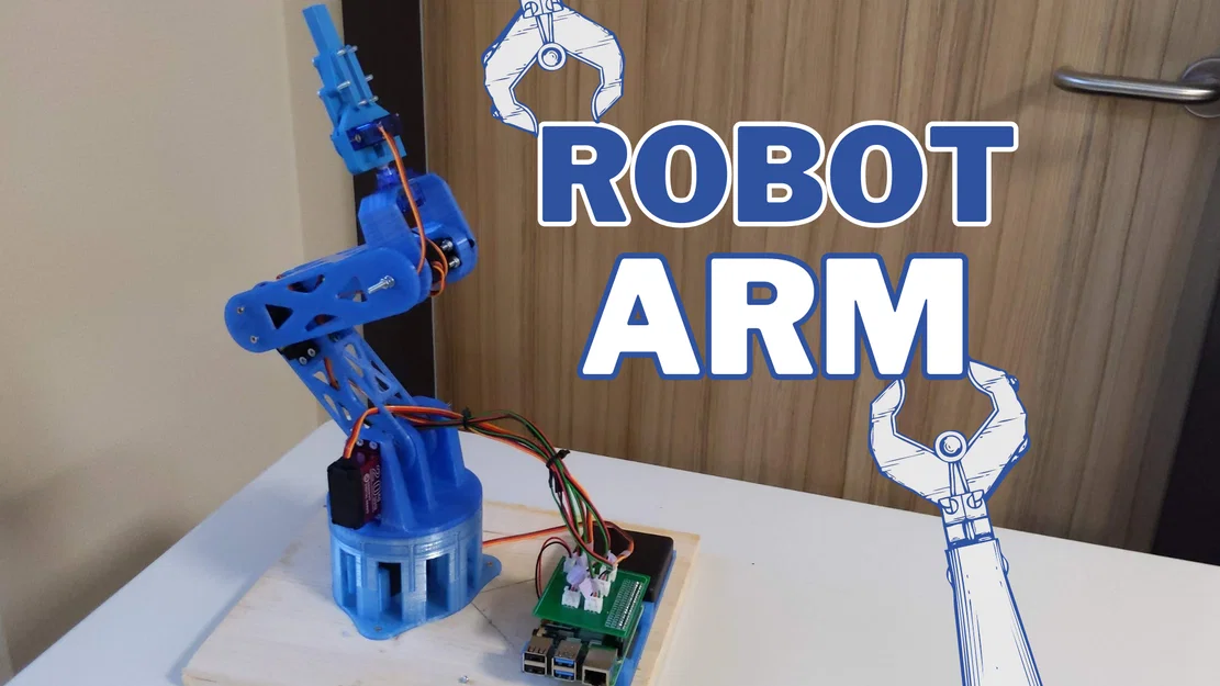 Cánh tay robot 5 trục in 3D điều khiển bằng găng tay - Image 1