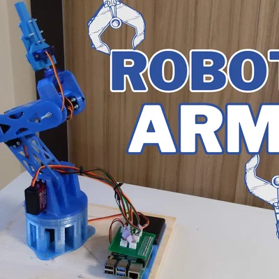 Cánh tay robot 5 trục in 3D điều khiển bằng găng tay