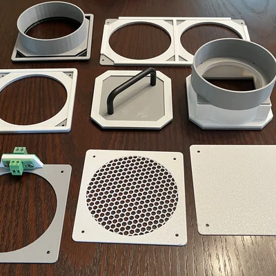 Hệ thống vent enclosure máy in nam châm, hút âm xả qua cửa sổ bằng ống dryer hose