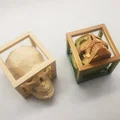 Mô hình đầu lâu Low Poly bị giam trong khung hộp - In không cần support - Thumbnail 2