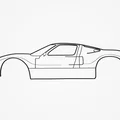 Tranh treo tường silhouette Ford GT40 Concept (Wall Art) - Thumbnail 1