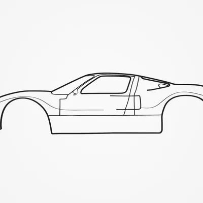 Tranh treo tường silhouette Ford GT40 Concept (Wall Art)