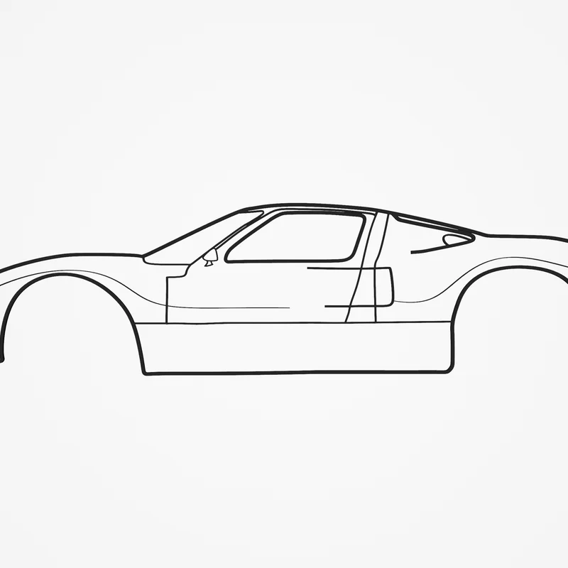 Tranh treo tường silhouette Ford GT40 Concept (Wall Art)