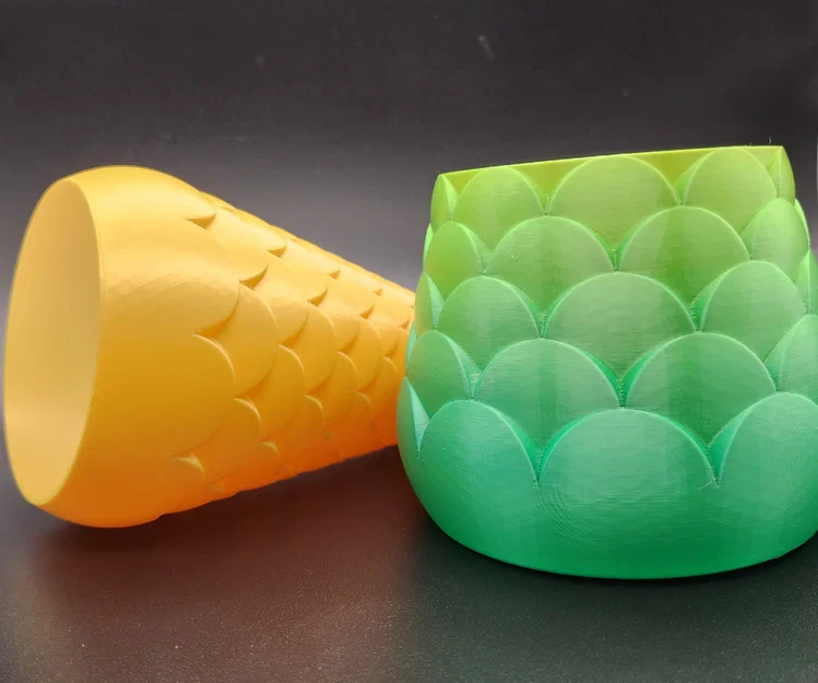 Bình hoa họa tiết vảy cá (Fish Scale Spiral Vases) - Mẫu in 3D độc đáo - Image 3