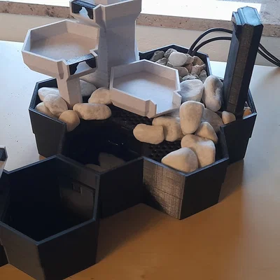 Đế tuỳ chỉnh cho Modular Desktop Fountain (Python Script)