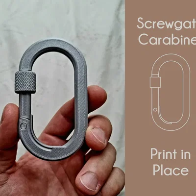 Móc Carabiner Screwgate (Print-in-place)