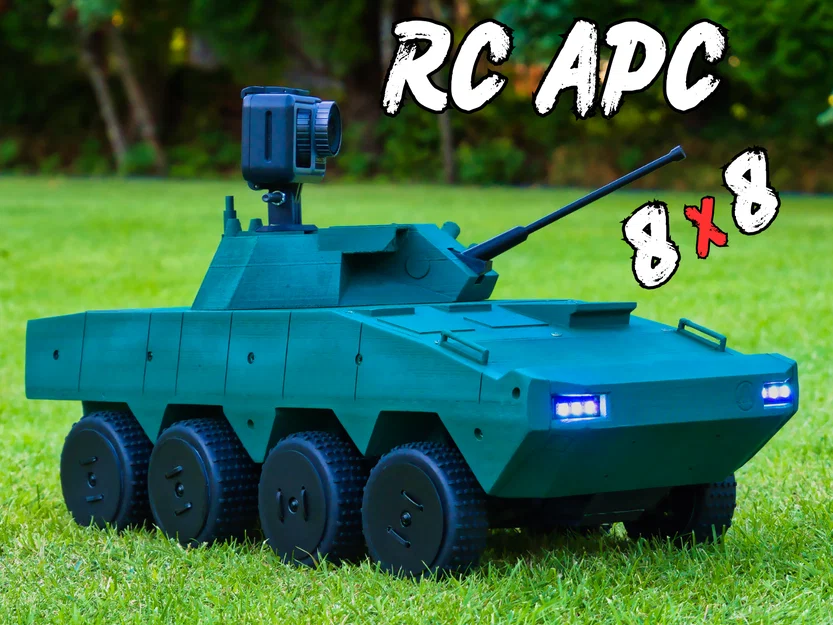 RC 8x8 Rosomak APC – Xe bọc thép địa hình 3D printed 8x8 - Image 1