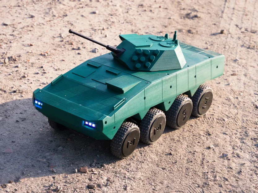 RC 8x8 Rosomak APC – Xe bọc thép địa hình 3D printed 8x8 - Image 2