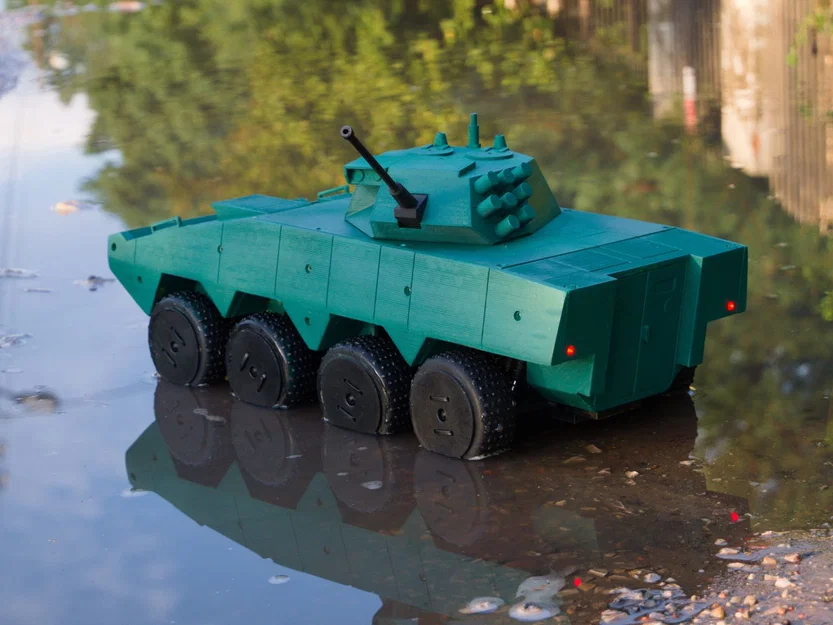 RC 8x8 Rosomak APC – Xe bọc thép địa hình 3D printed 8x8 - Image 3