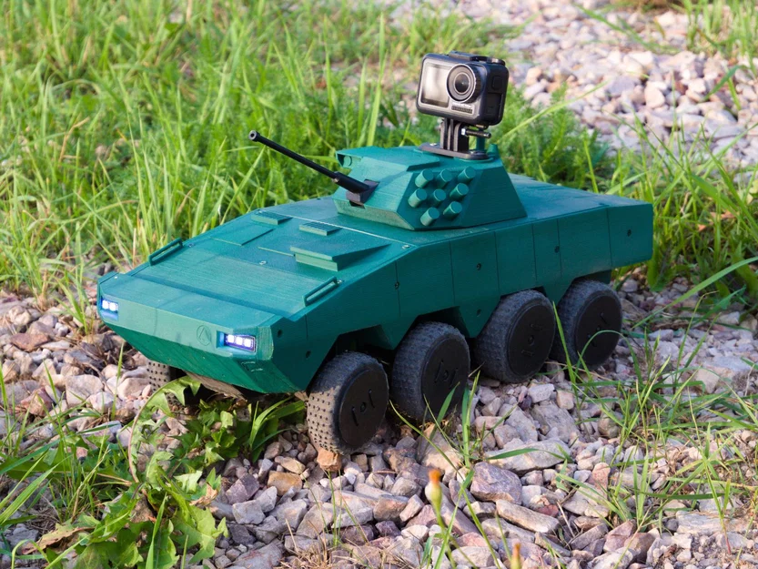 RC 8x8 Rosomak APC – Xe bọc thép địa hình 3D printed 8x8 - Image 5