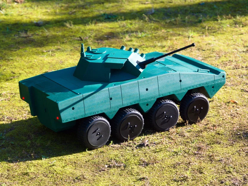 RC 8x8 Rosomak APC – Xe bọc thép địa hình 3D printed 8x8 - Image 7