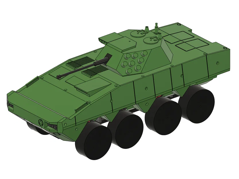 RC 8x8 Rosomak APC – Xe bọc thép địa hình 3D printed 8x8 - Image 9
