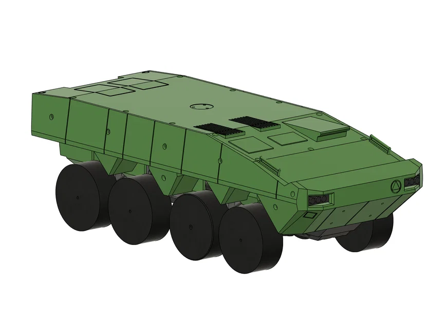 RC 8x8 Rosomak APC – Xe bọc thép địa hình 3D printed 8x8 - Image 10