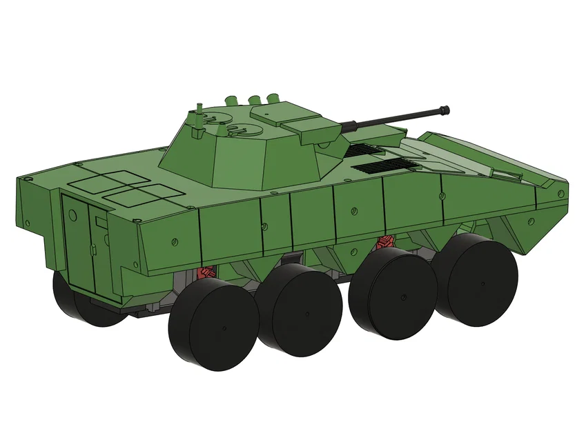 RC 8x8 Rosomak APC – Xe bọc thép địa hình 3D printed 8x8 - Image 11