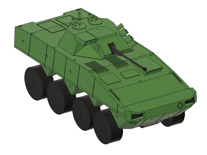 RC 8x8 Rosomak APC – Xe bọc thép địa hình 3D printed 8x8 - Image 12
