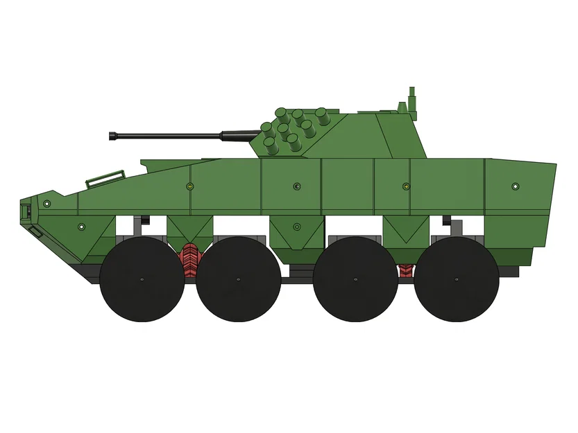 RC 8x8 Rosomak APC – Xe bọc thép địa hình 3D printed 8x8 - Image 16
