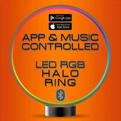 Đèn LED RGB Designer Circle Ring Halo Light Lamp – điều khiển App & theo nhạc