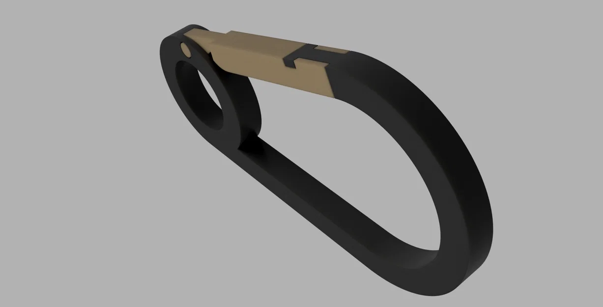 Móc khóa Carabiner in 3D (Print in Place) - Đơn giản và hữu dụng - Image 3