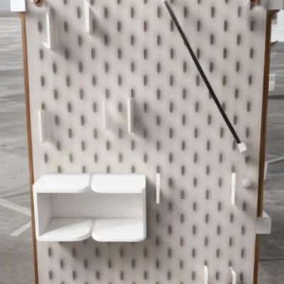 Ngàm gắn pegboard IKEA Skadis cho kệ Kallax