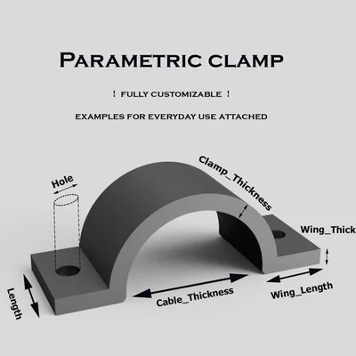 Kẹp Cố Định Dây Cáp Thông Minh (Parametric) - Tùy Chỉnh Theo Nhu Cầu