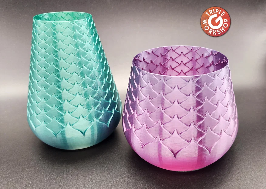Mẫu lọ hoa Lotus Spiral Vases V2 trang trí độc đáo - Image 1