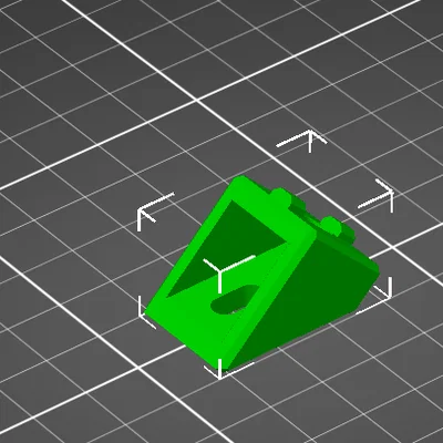Nắp giằng 45° cho extrusion 20x20 (20x20 extrution 45° degree bracing cap)