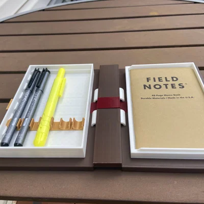 Sách Minecraft đựng Field Notes & cất bút (Minecraft Book for Field Notes and pen storage)