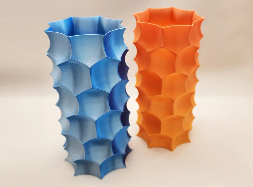 Bình hoa 3D họa tiết tổ ong Prusa-Style độc đáo, in nhanh - Image 1