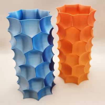Bình hoa 3D họa tiết tổ ong Prusa-Style độc đáo, in nhanh