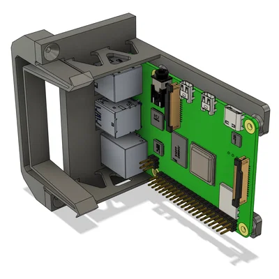 Giá gắn Raspberry PI 19" 2U rack mount dạng modular