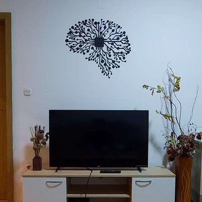 Mạch điện tử hình não - Tranh treo tường (khủng 70x60cm)
