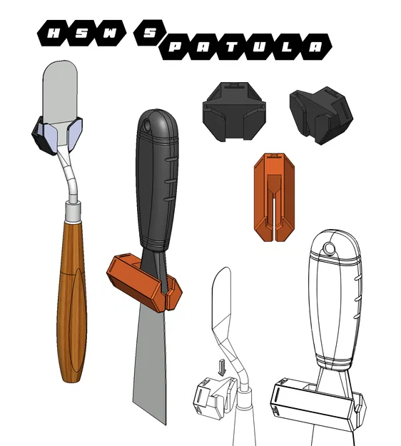 HSW Spatula Holders – Giá treo spatula cho Honeycomb Storage Wall - Image 1