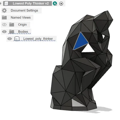 Lowest poly The Thinker: Parametric Edition (Phiên bản Parametric)