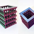 Cốc đựng bút 3D hình học Acute Rhombus - Thiết kế không cần support - Thumbnail 1