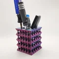 Cốc đựng bút 3D hình học Acute Rhombus - Thiết kế không cần support - Thumbnail 2