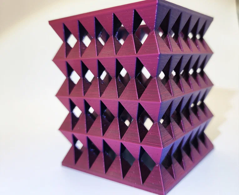 Cốc đựng bút 3D hình học Acute Rhombus - Thiết kế không cần support - Image 3